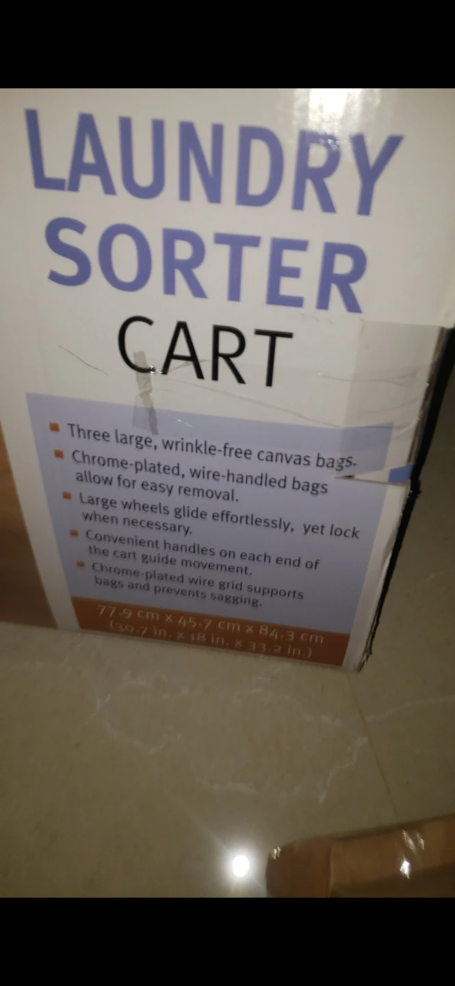 3-Bag Laundry Sorter Cart - photo 2