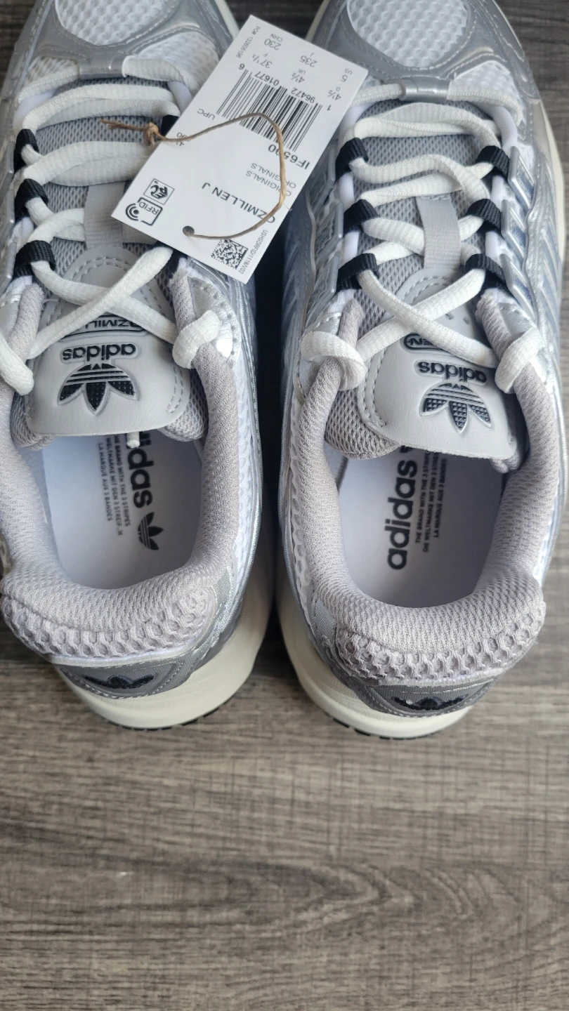 Adidas OZMILLEN J Silver White Running Shoes Size 5 Youth - photo 4