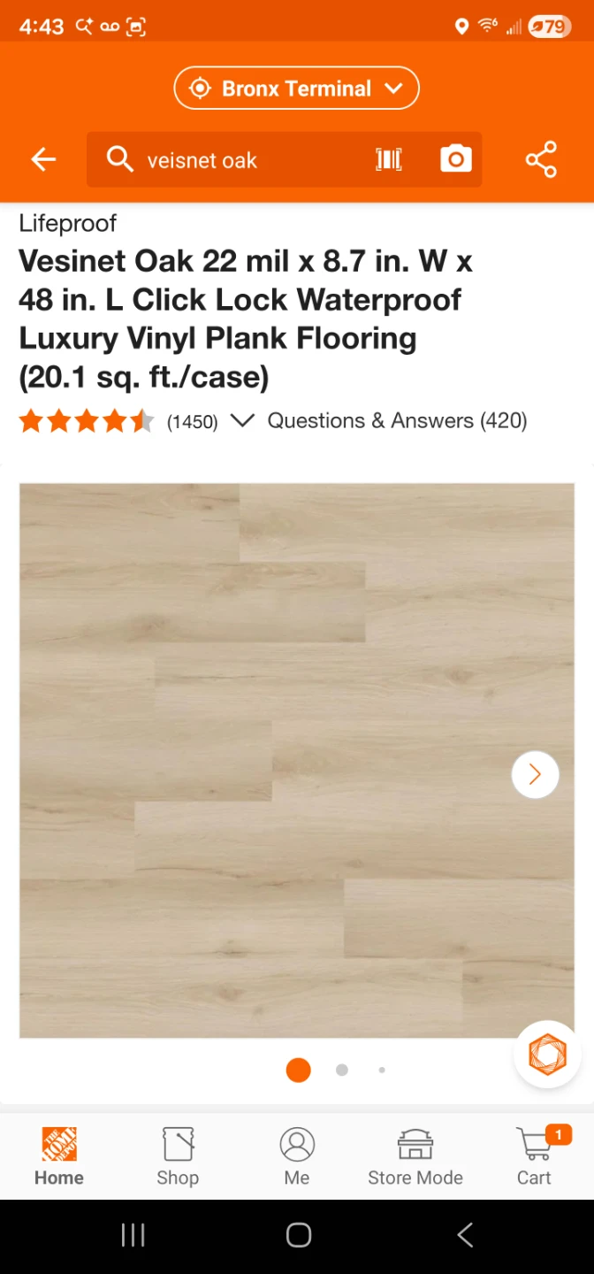 Vesinet oak Lifeproof 22 MIL Click Lock Waterproof flooring