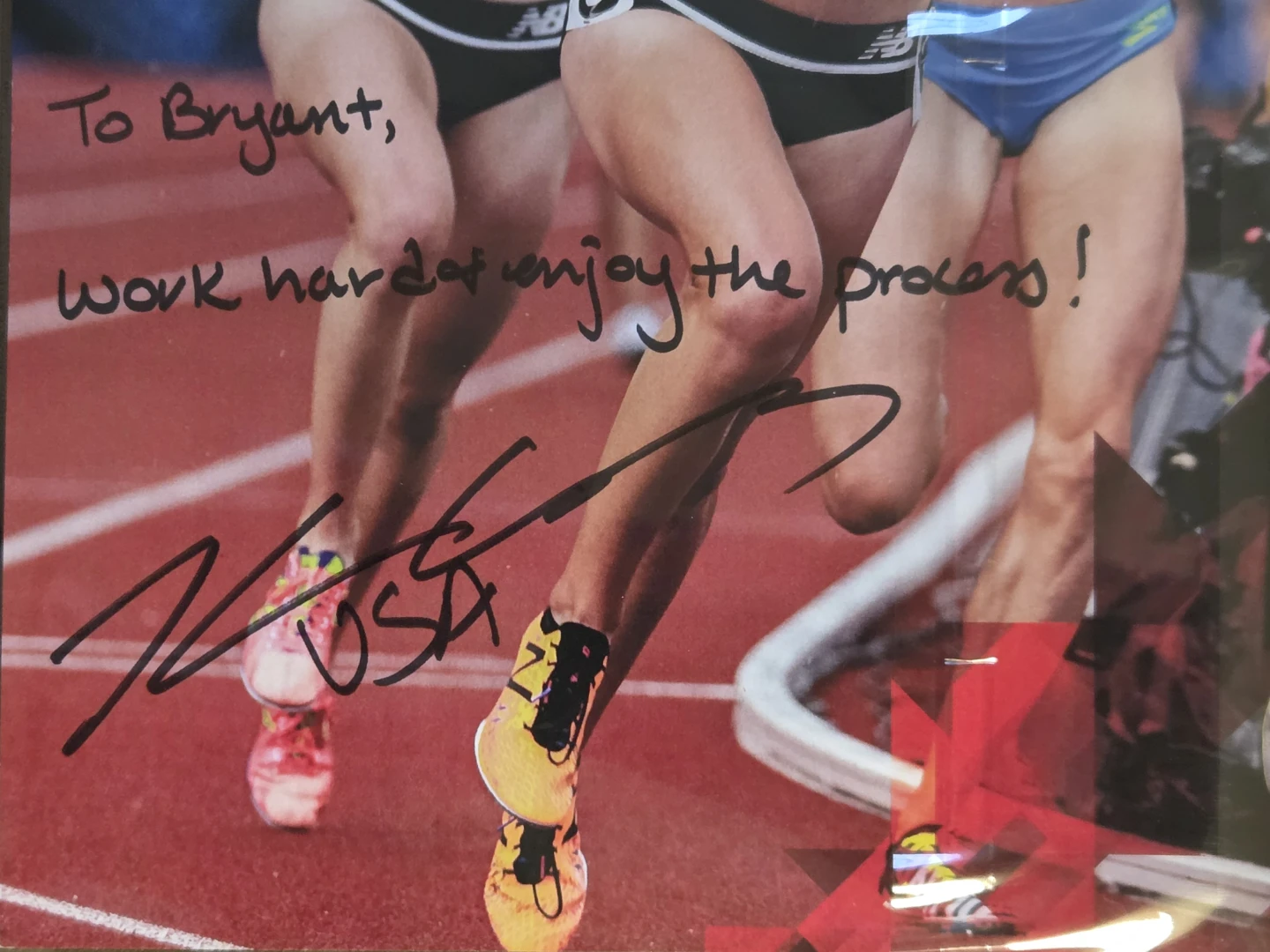 Kim Conley Autographed Team New Balance Olympic Photo - photo 2
