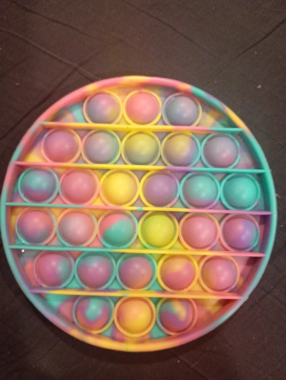 Round Tie-Dye Pop-It Fidget Toy