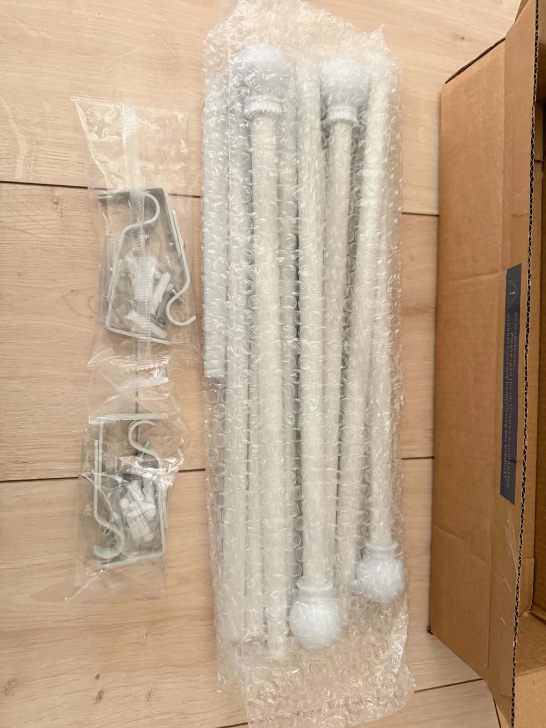 2 pack White Metal Curtain Rod - photo 2