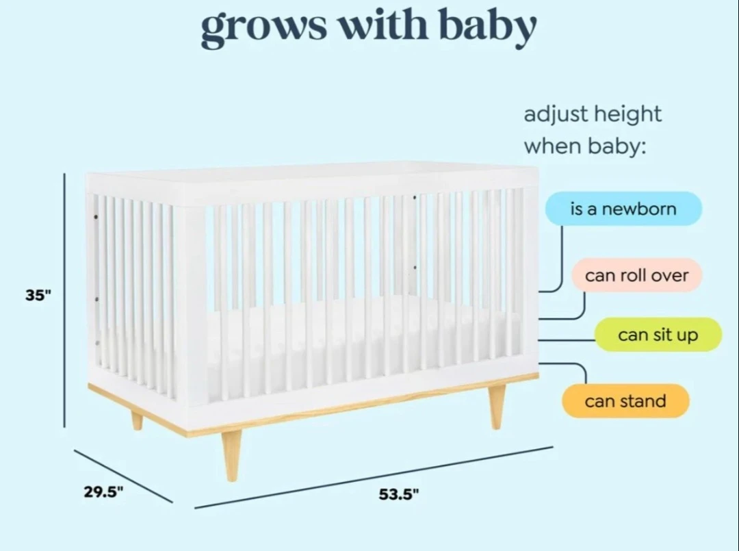 Baby Crib with Adjustable Mattress Height - photo 4
