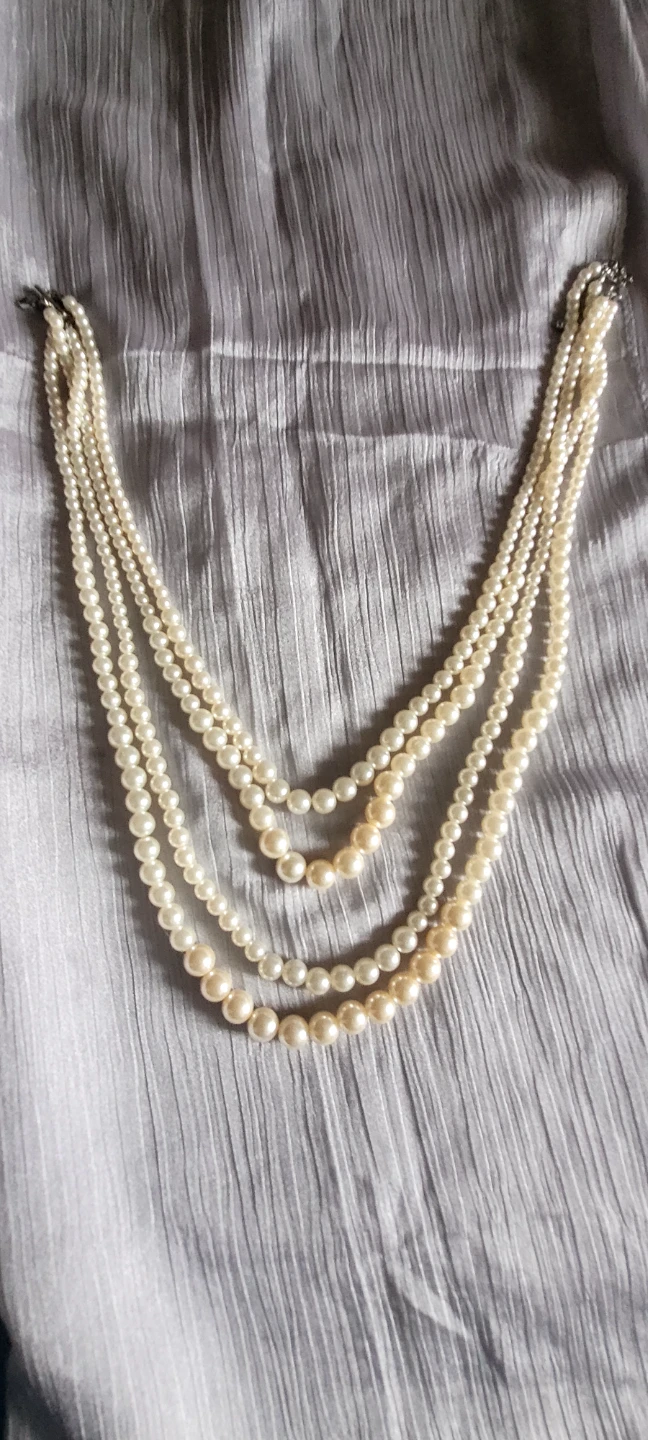 Multi-strand Faux Pearl Necklace - photo 2