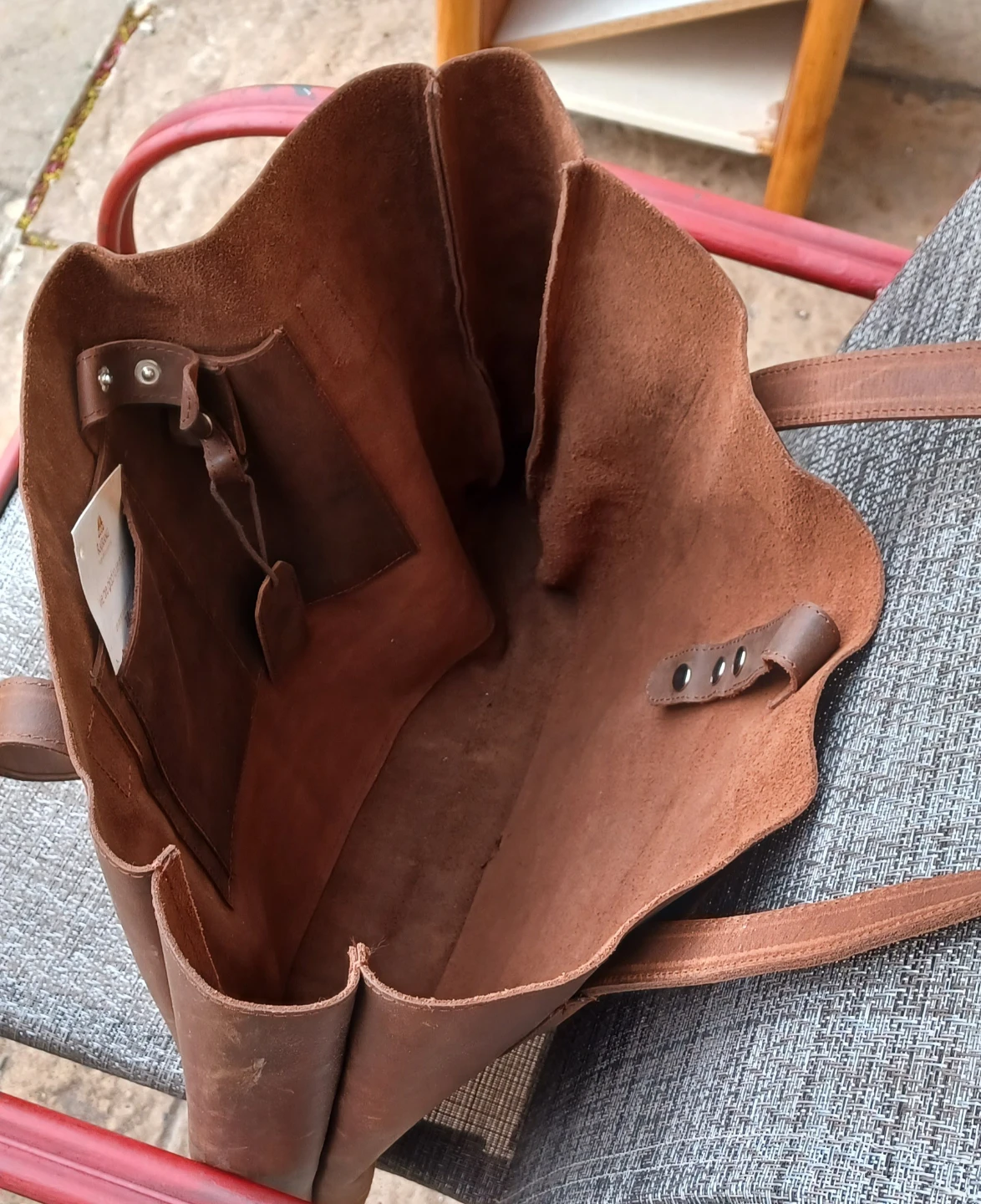 Kajanu Leather Tote Bag - Brown - photo 2
