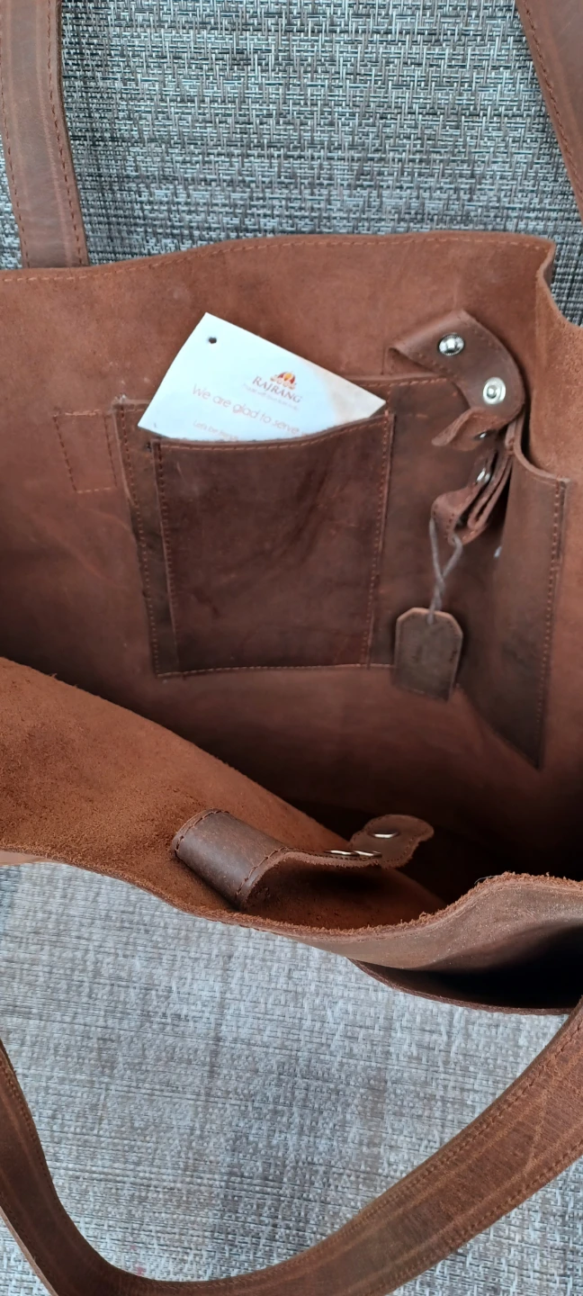 Kajanu Leather Tote Bag - Brown - photo 4