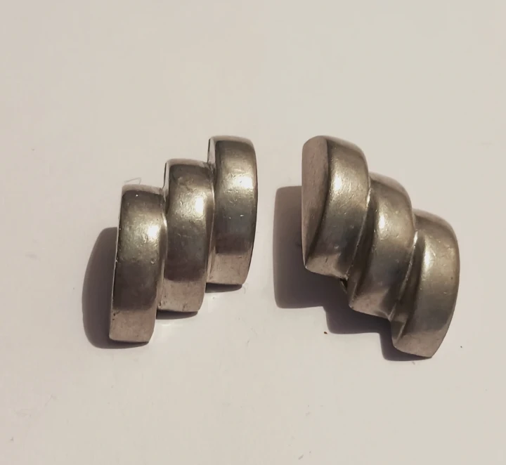 BEN AMUN DESIGNER SIGNED ART DECO Swirl Clip-On Earrings - photo 3