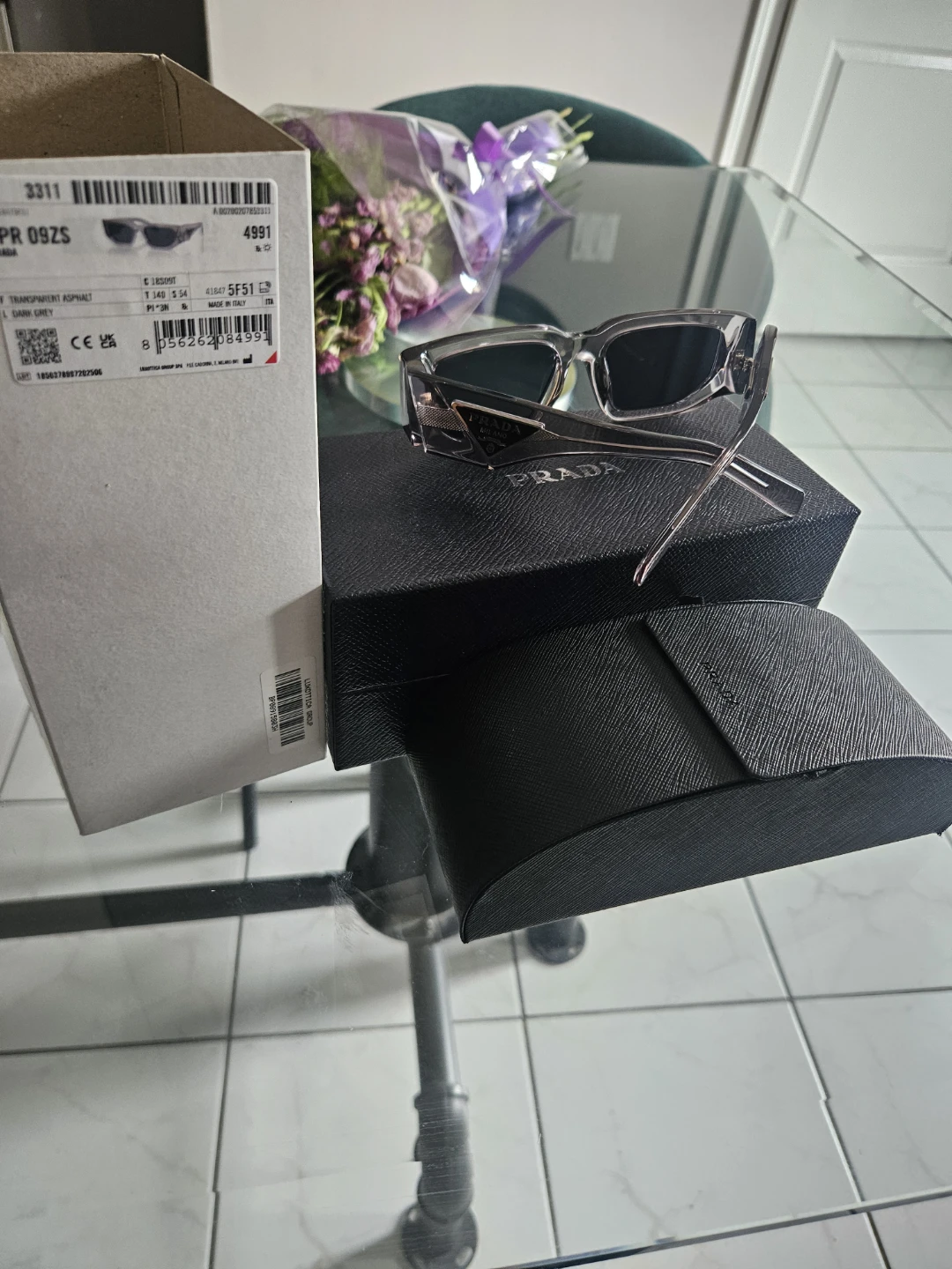 Prada Sunglasses OPR 09ZS Transparent Asphalt - photo 3