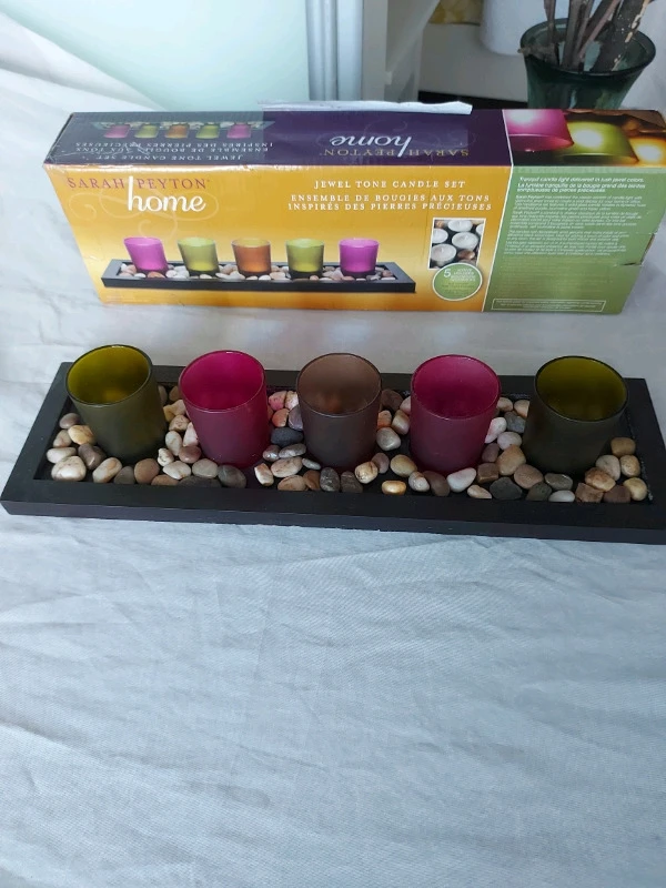 Sarah Peyton Home Jewel Tone Candle Set