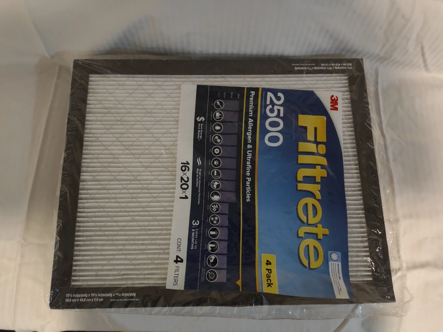 3M Filtrete 16x20x1 Premium Allergen Furnace Air Filter - 4 Pack