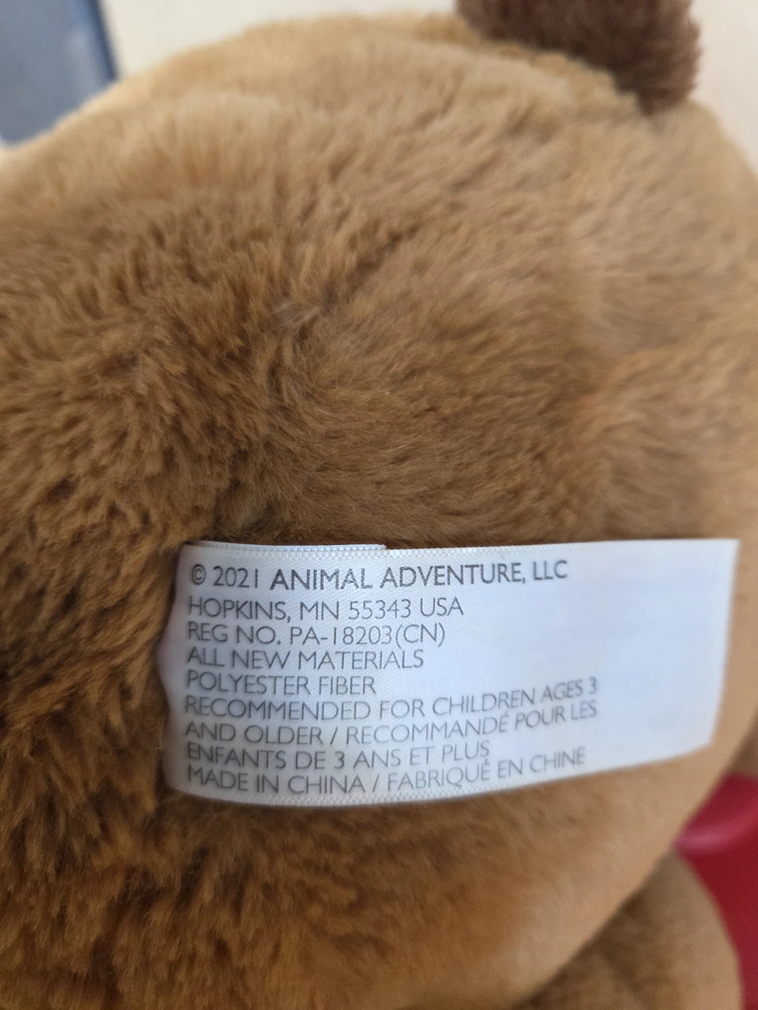 Large Animal Adventure 17” Brown Puppy Plush (2021) - Like New - photo 5