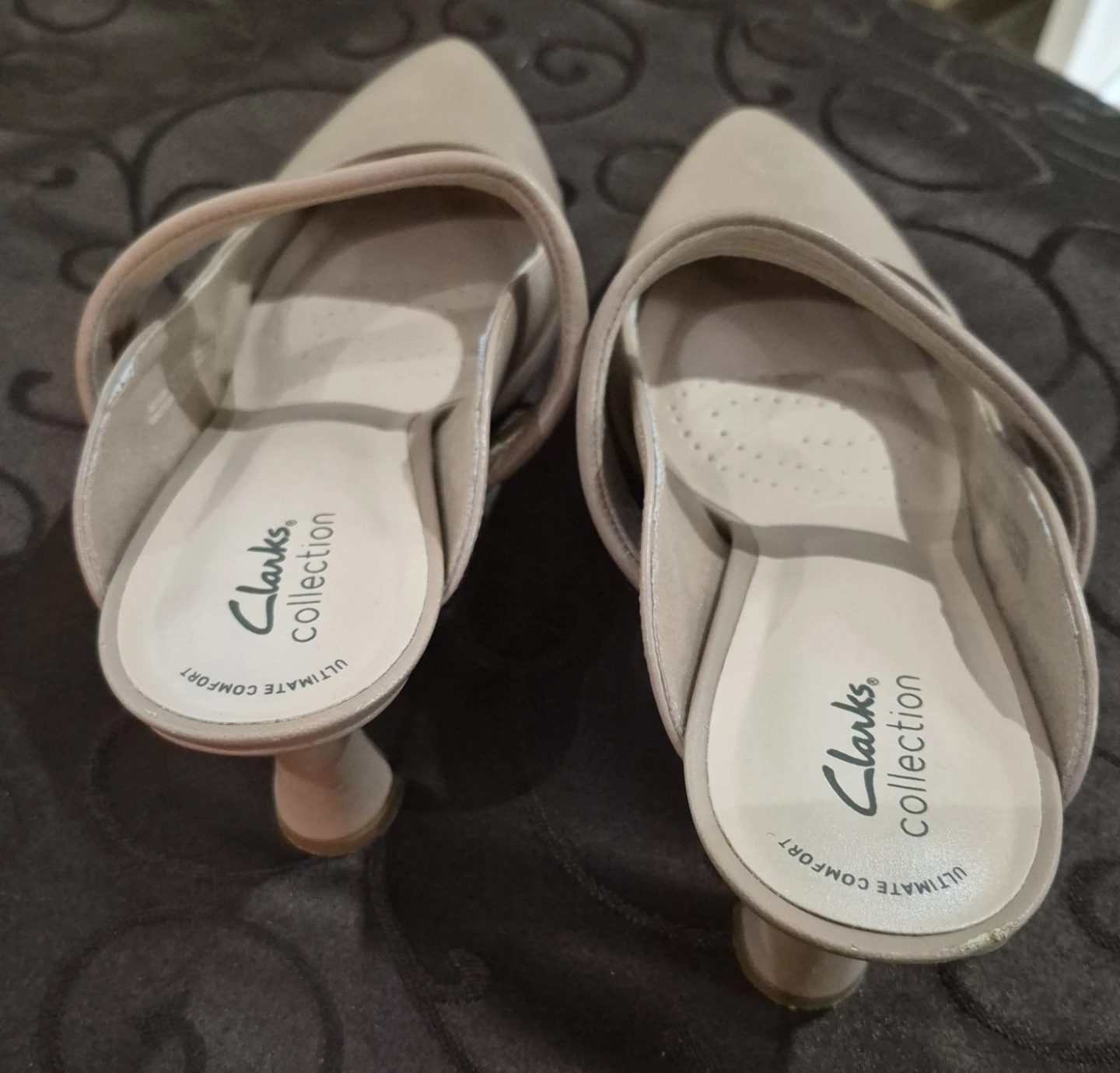 Clarks Collection Women's Mule Heels - Size 11W - Beige - photo 3