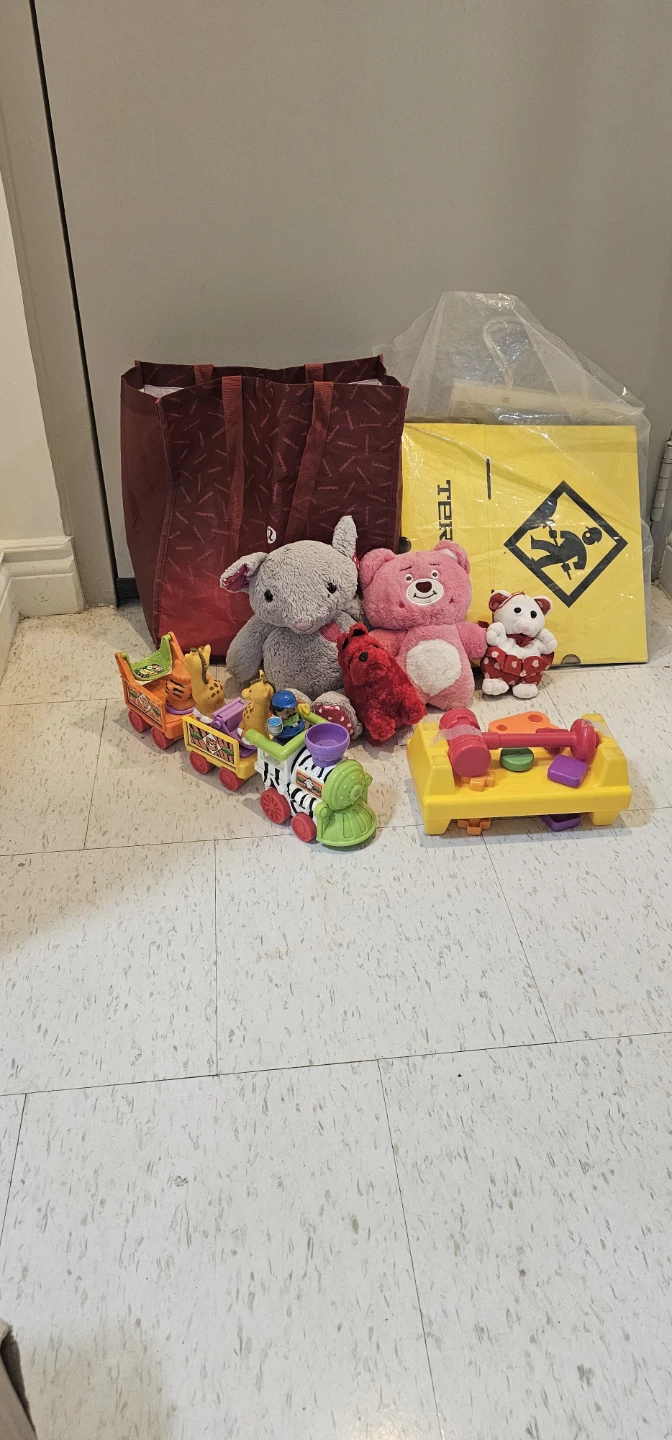 Assorted Kids' Toys - Stuffed Animals & Playskool Train