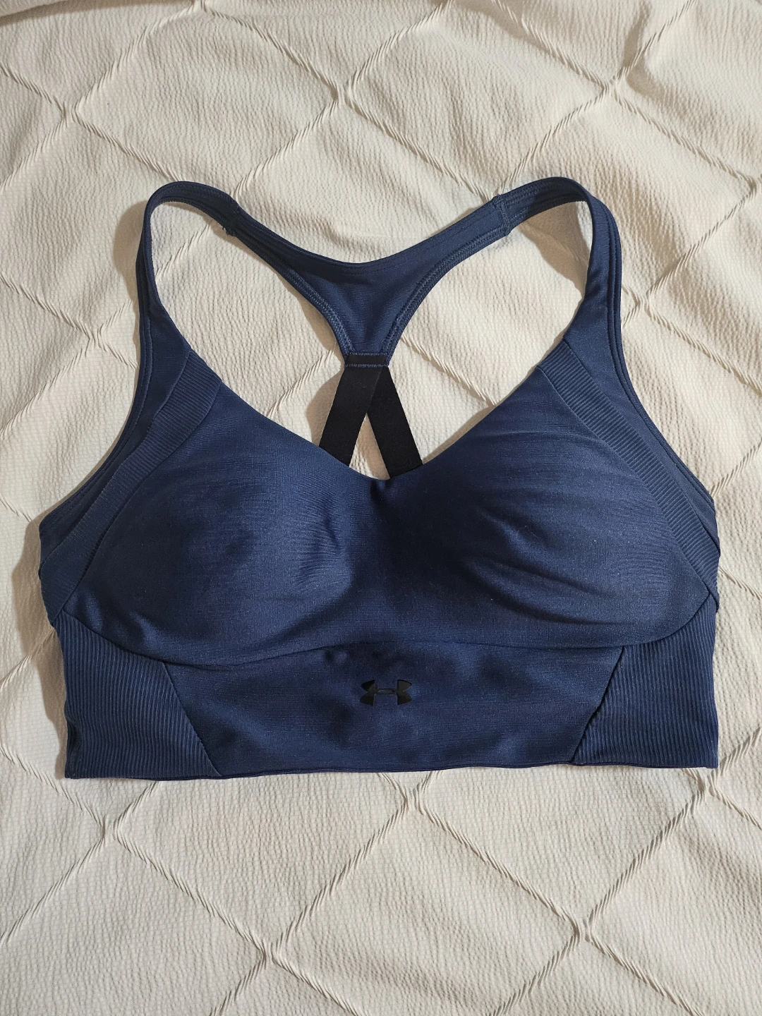Under Armour HeatGear Sports Bra - Navy Blue - photo 2