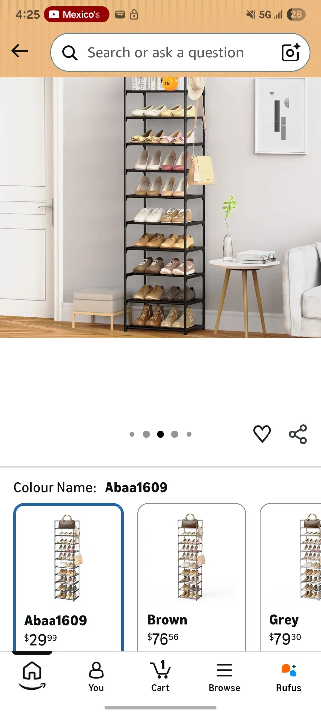 10-Tier Shoe Rack Organizer