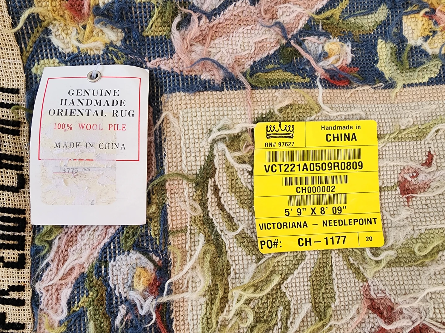 Victorian Needlepoint Tapestry Rug - photo 4