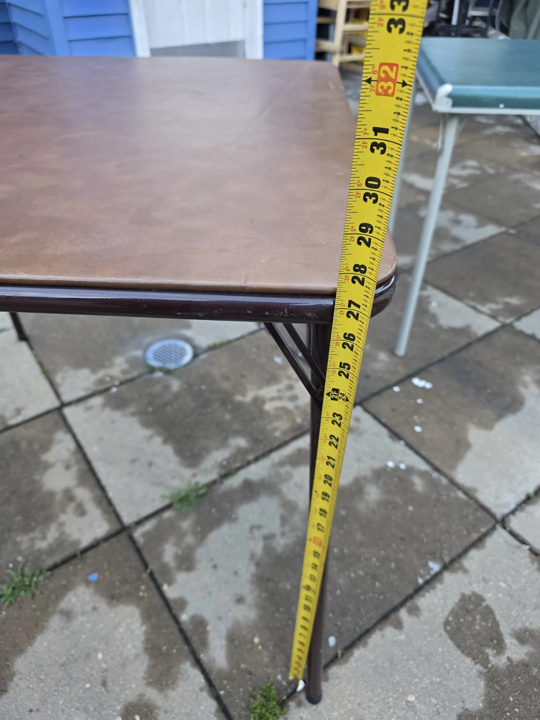 Folding Card Table - Brown - photo 4