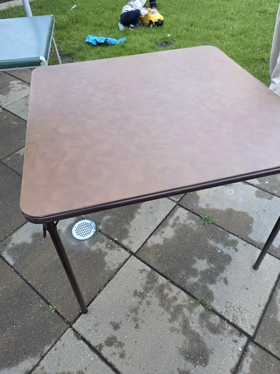 Folding Card Table - Brown - photo 5