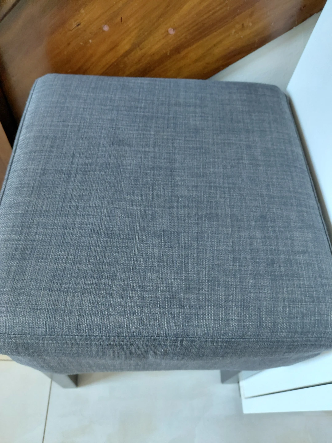 Grey Fabric Ottoman Footstool - photo 2