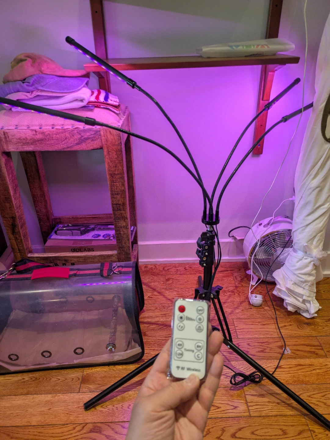 Adjustable Grow Light Stand with Remote