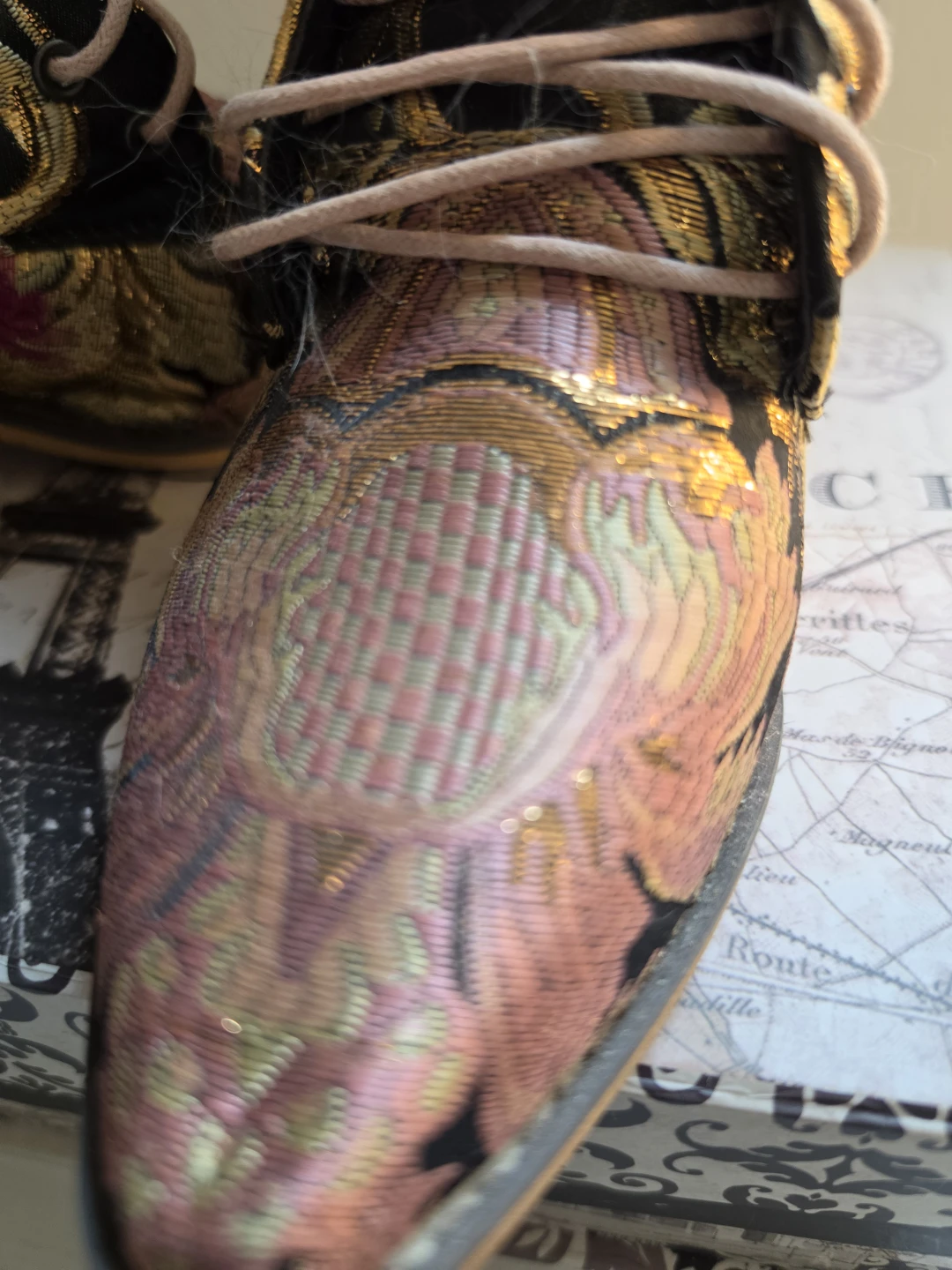 Women's Embroidered Lace-Up Boots - photo 4