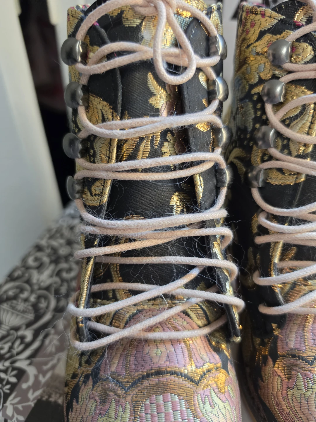 Women's Embroidered Lace-Up Boots - photo 5