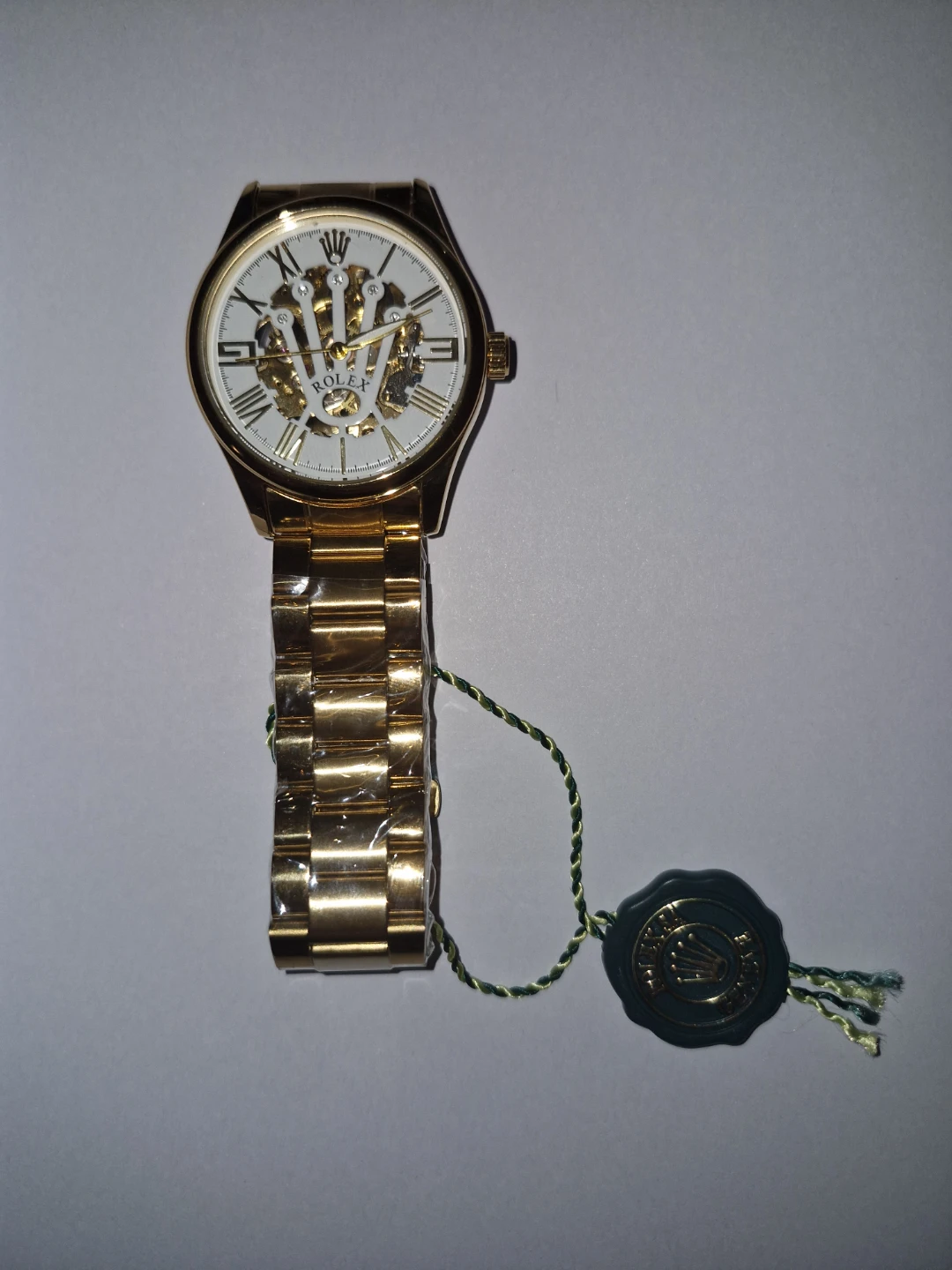 Gold Tone Skeleton Automatic Watch - photo 2