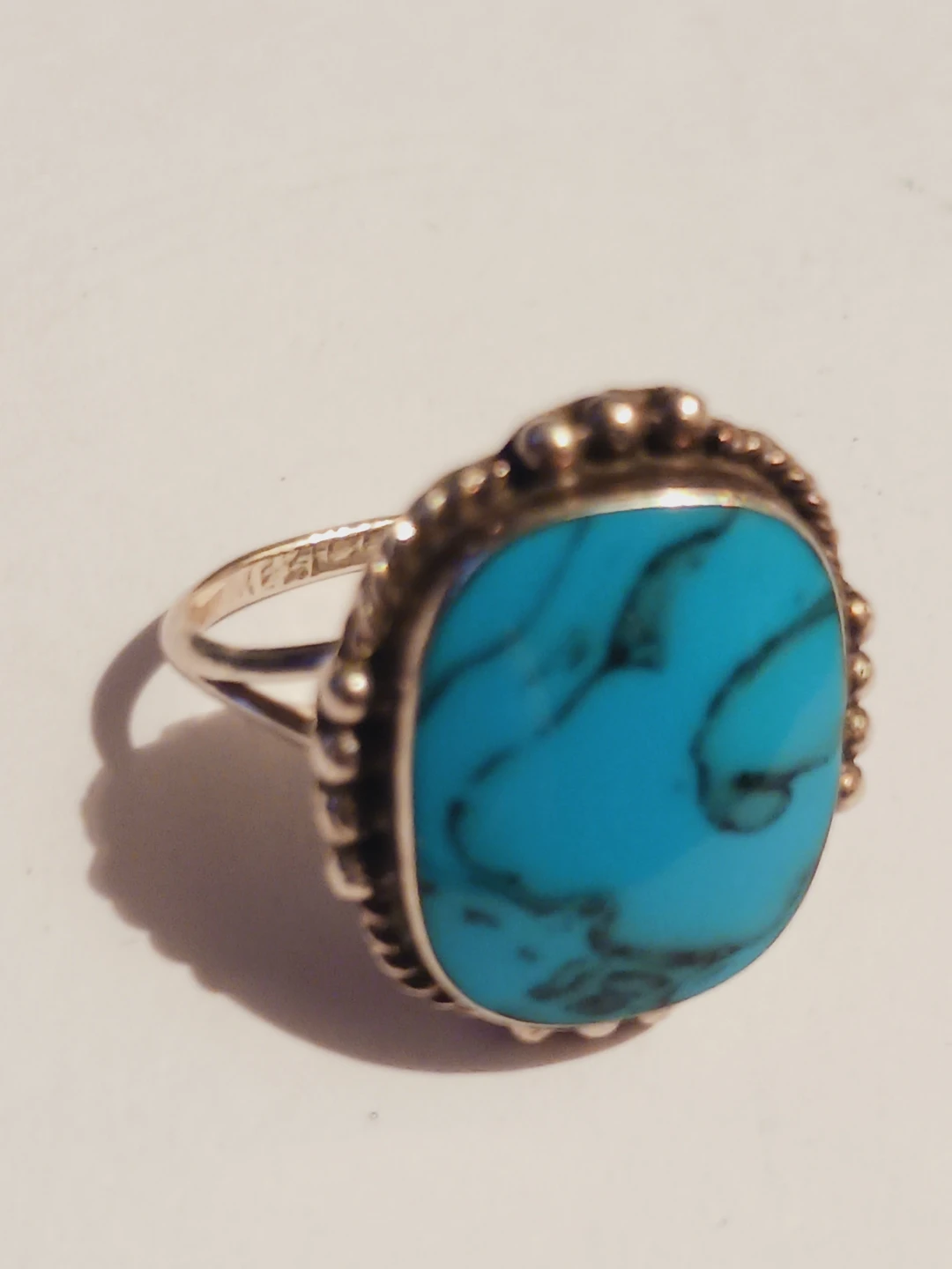 Sterling Silver 925 Turquoise Stone Ring. Size 5. - photo 2