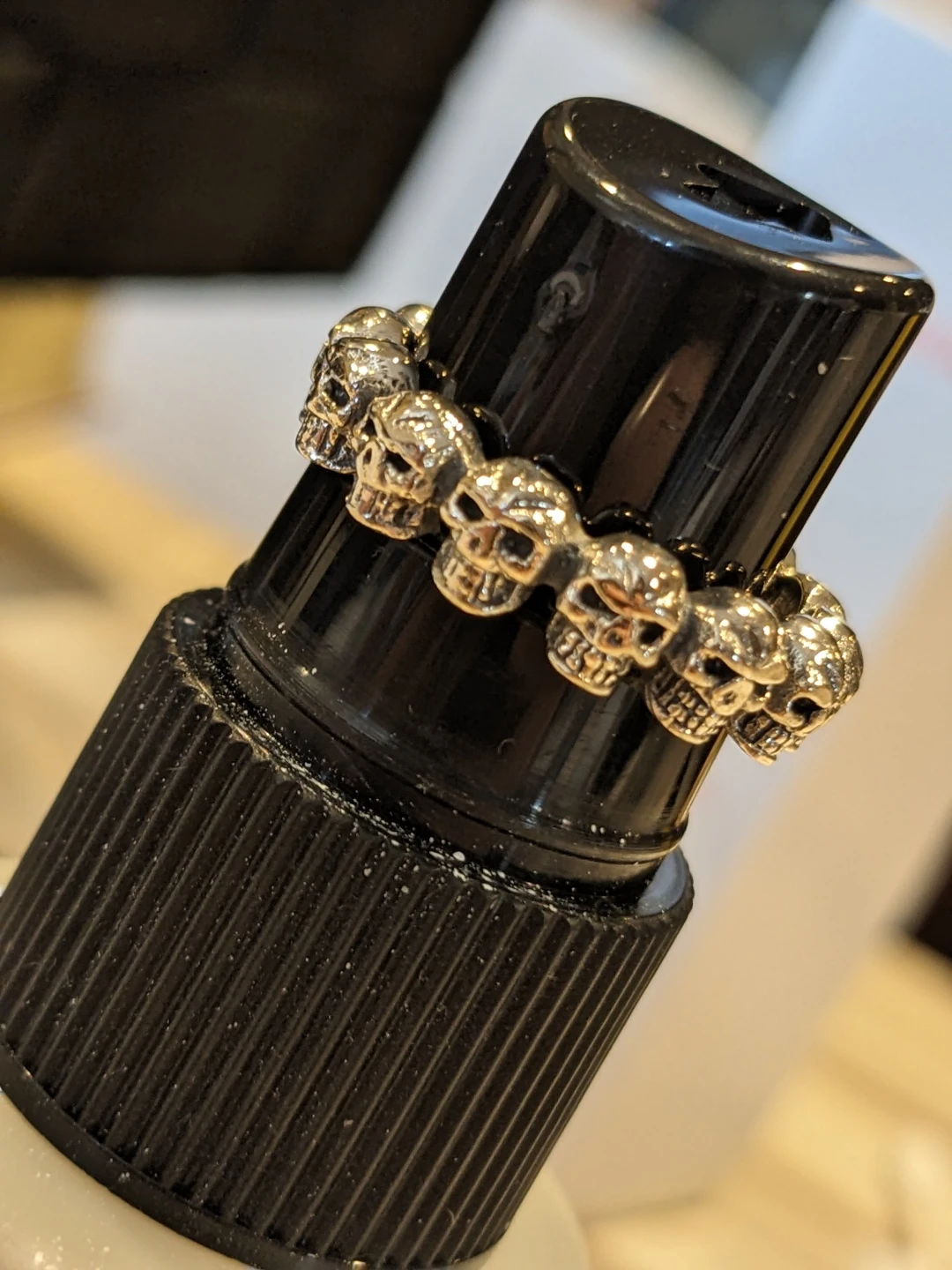 Size 6.5 Sterling Silver Skull Ring - photo 2