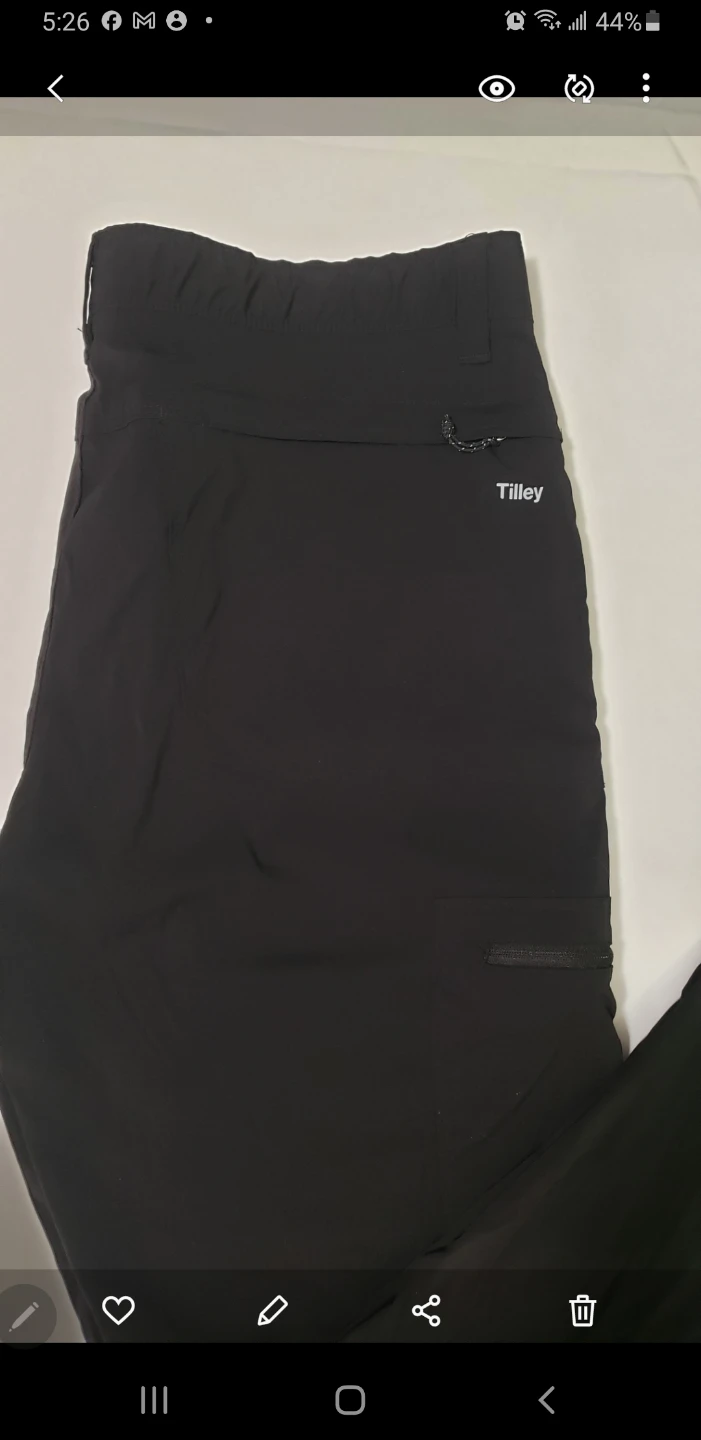 Brand new Women's Tilley Black pants Size 36x32 - photo 2