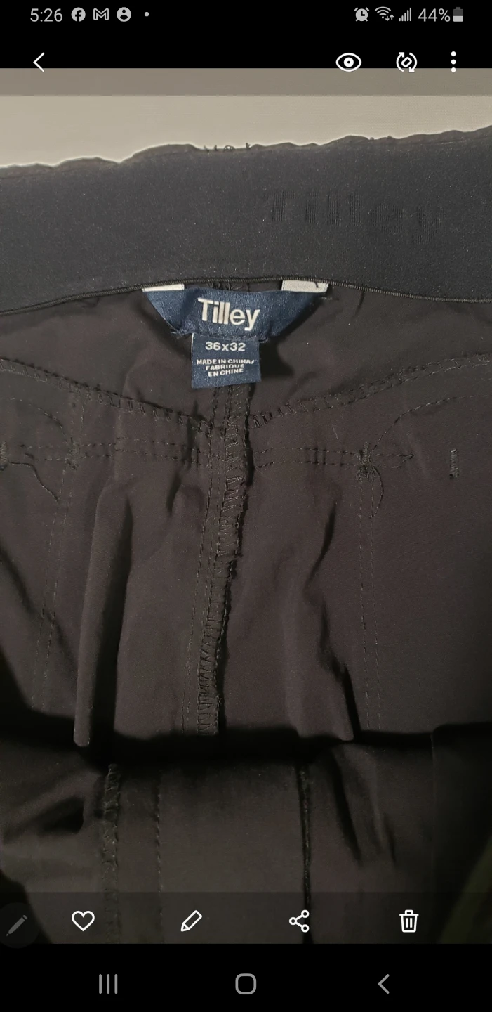 Brand new Women's Tilley Black pants Size 36x32 - photo 4
