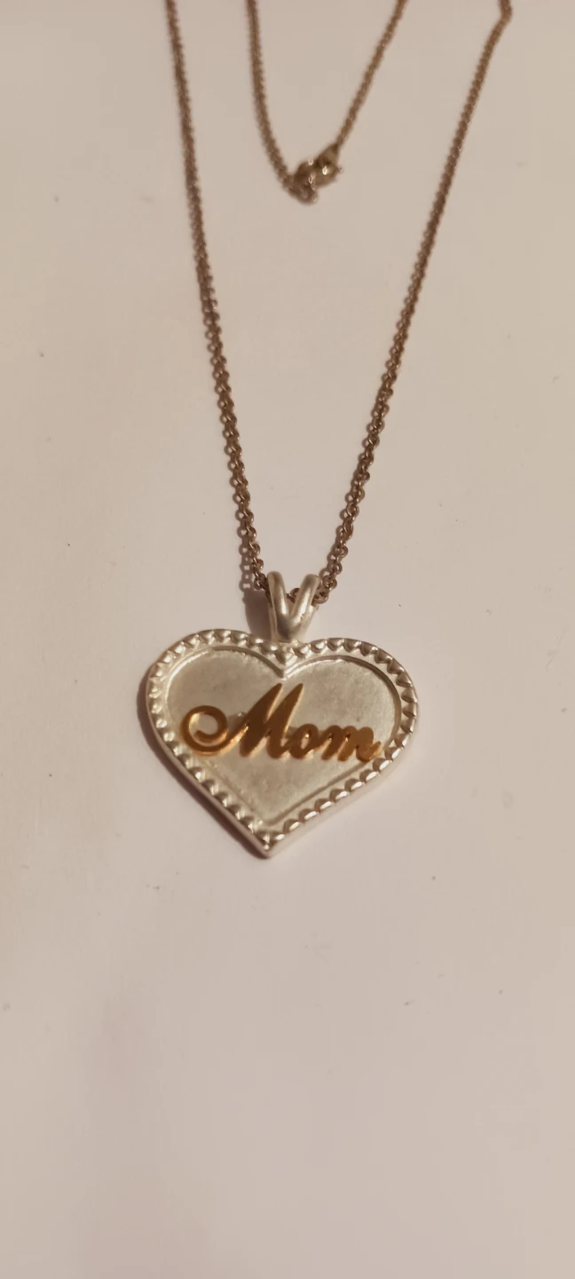 ❤️  "Mom" Heart ❤️ Pendant Necklace - photo 3