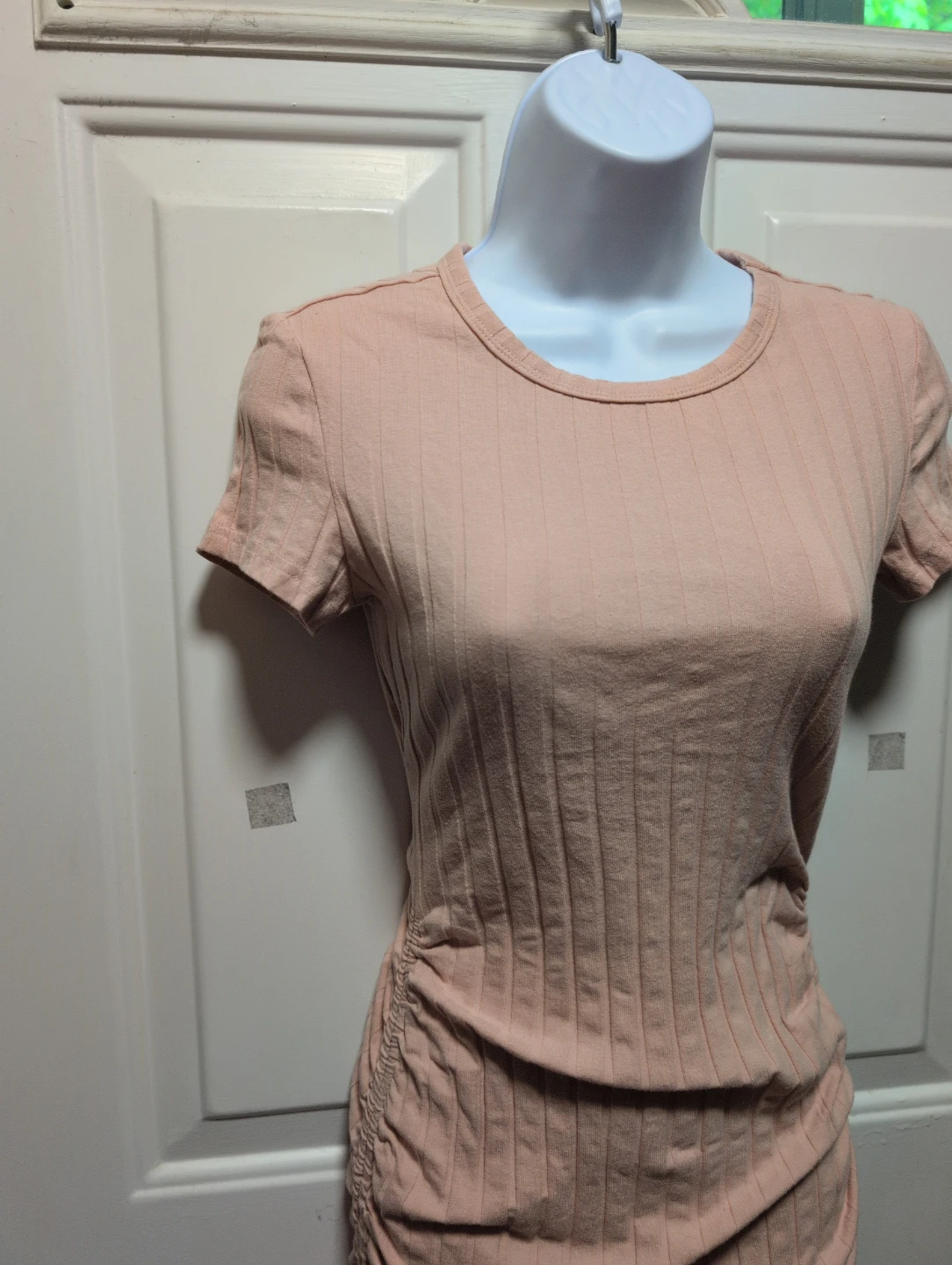 SHEIN Ruched T-Shirt Dress Size M Pink - photo 2