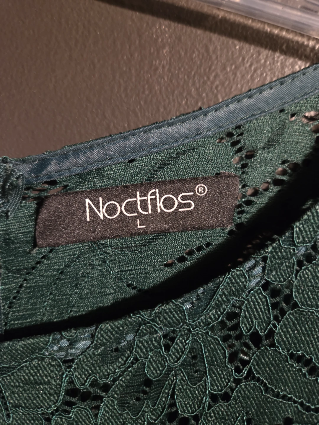 Noctflos Lace Detail Dress Green Size L - photo 2