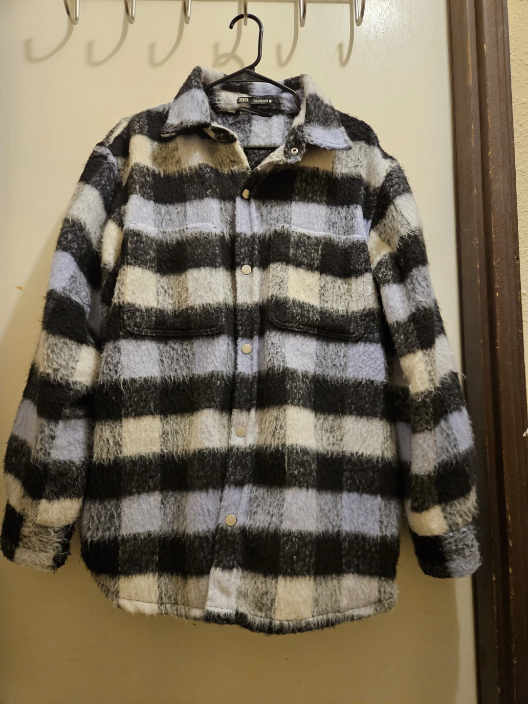ZARA Plaid Flannel Shirt Jacket Men Size L