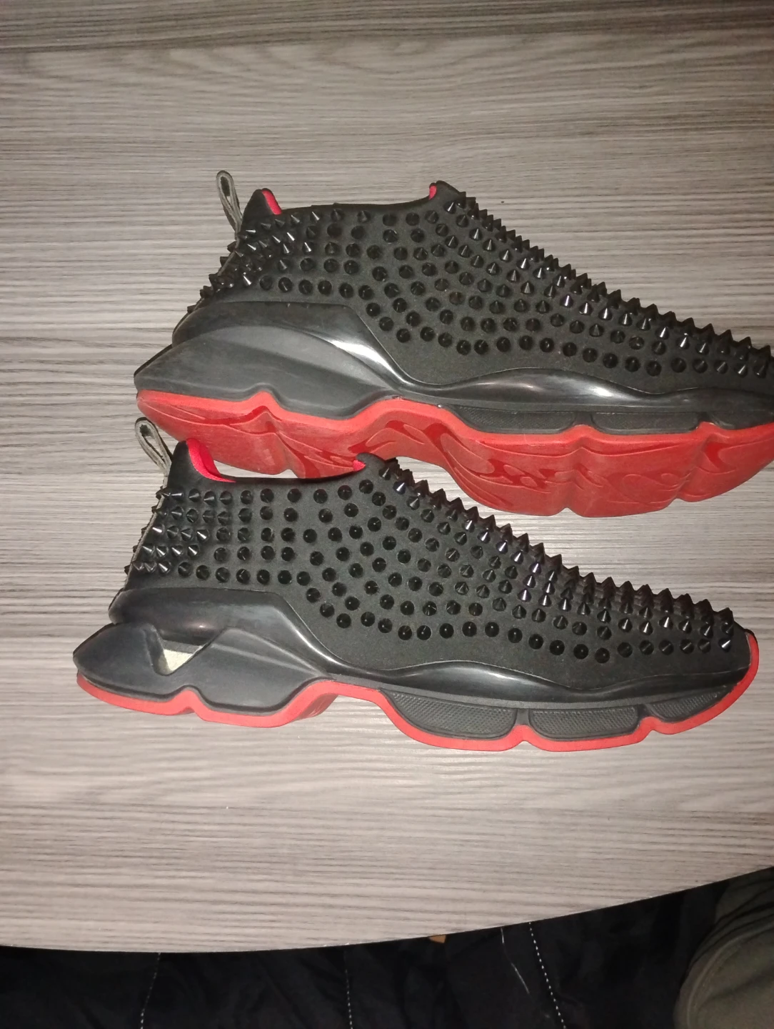 Christian Louboutin Black Spiked Sneakers