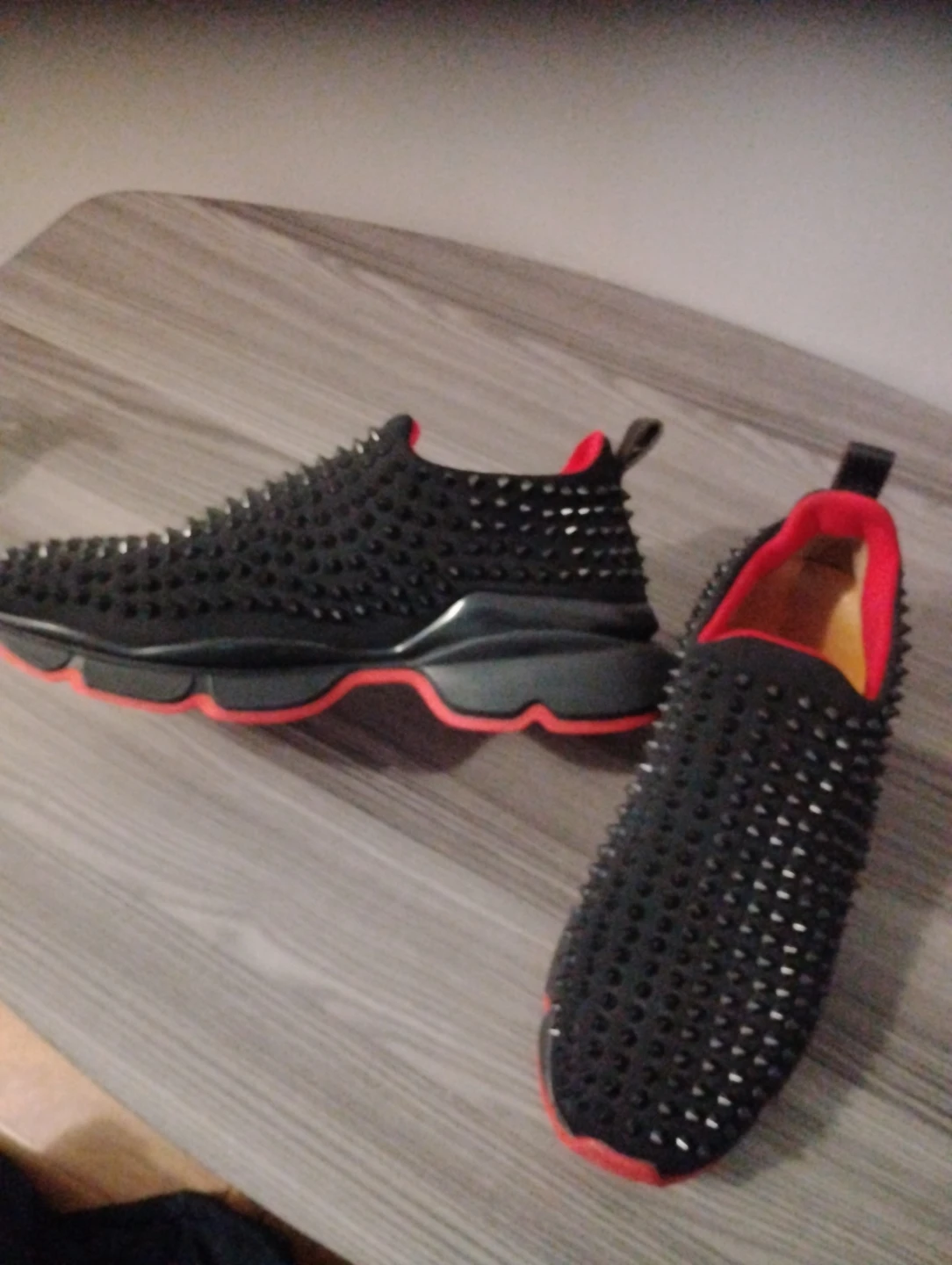 Christian Louboutin Black Spiked Sneakers - photo 3