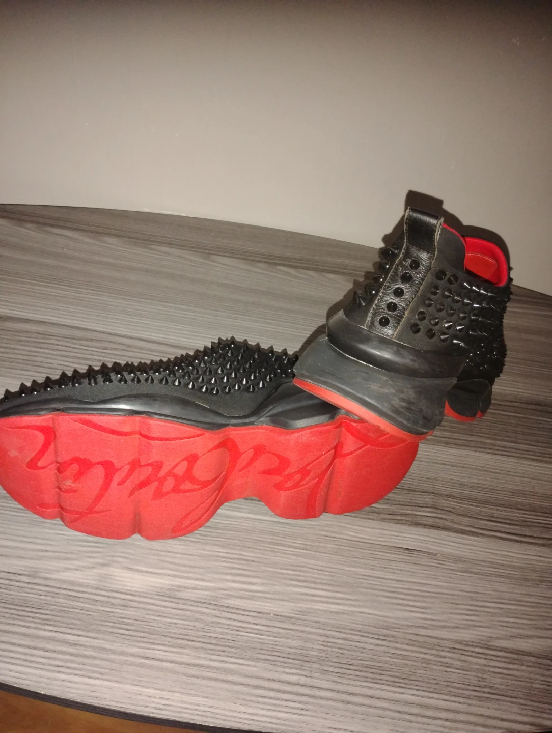 Christian Louboutin Black Spiked Sneakers - photo 5