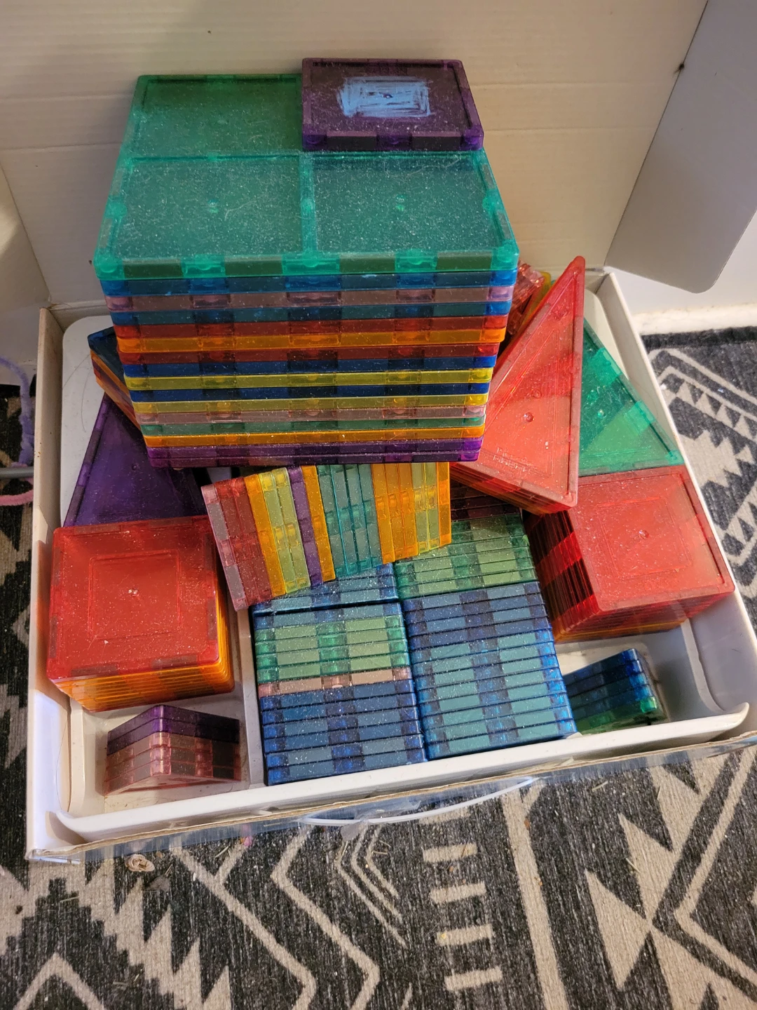 PicassoTiles Magnetic Building Tiles - 100 Pieces