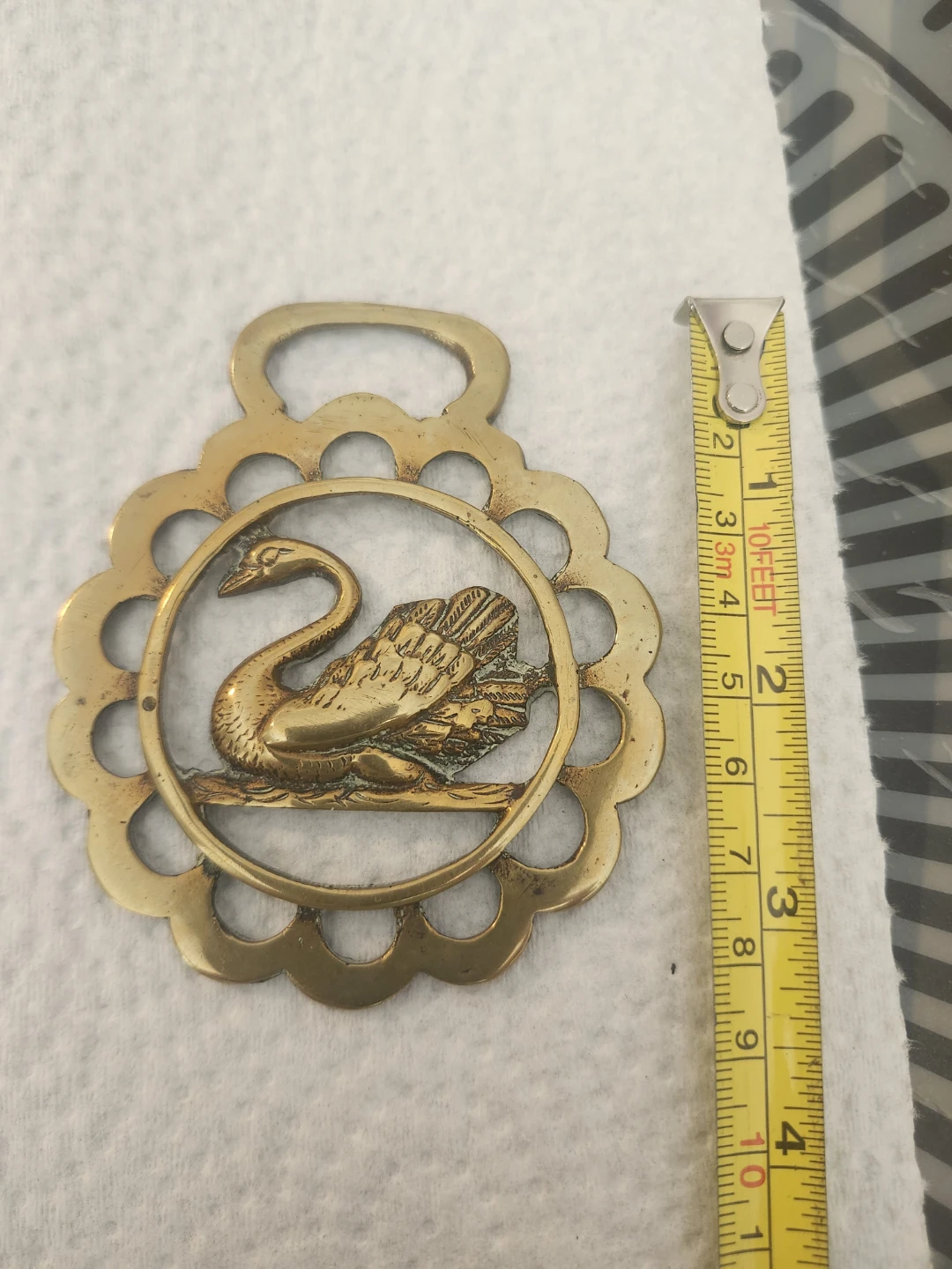 Brass Swan Horse Bridle Ornament