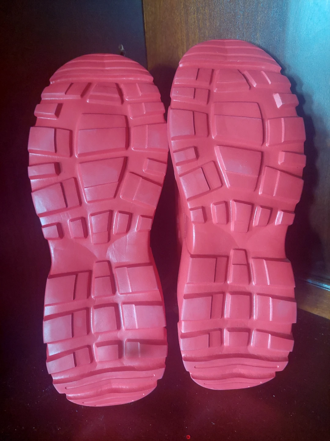 Red Sneakers with Sequin Accents - photo 5