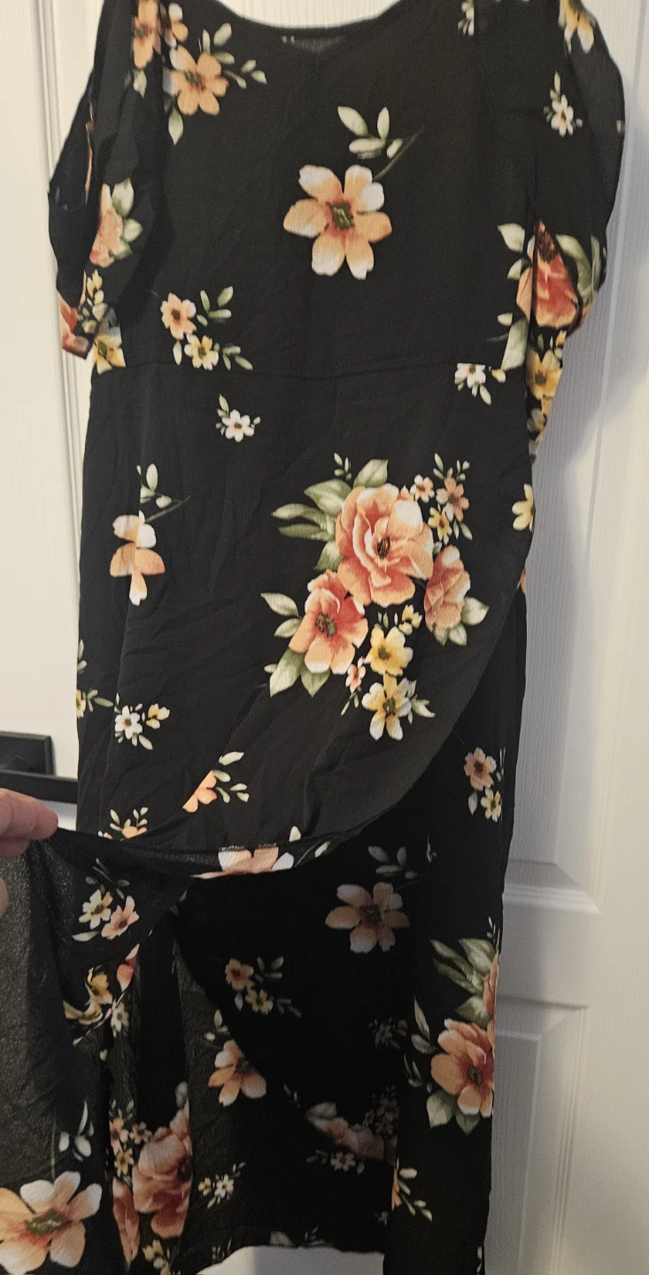 Black floral maxi dress - photo 3