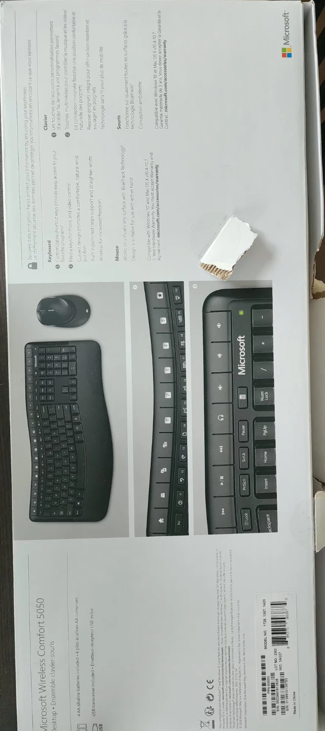 Microsoft Wireless Comfort 5050 Desktop Keyboard and Mouse - photo 2