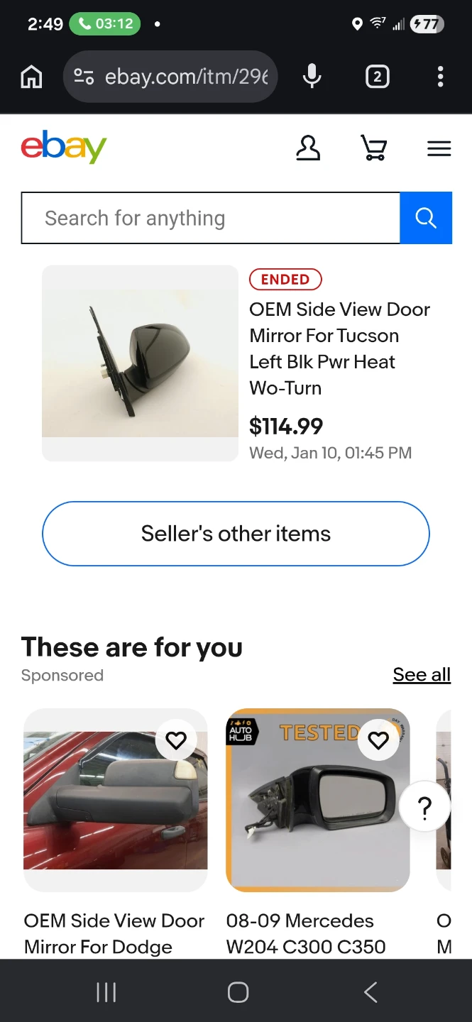 Side Mirror for 2016-2018 Hyundai Tucson - photo 2