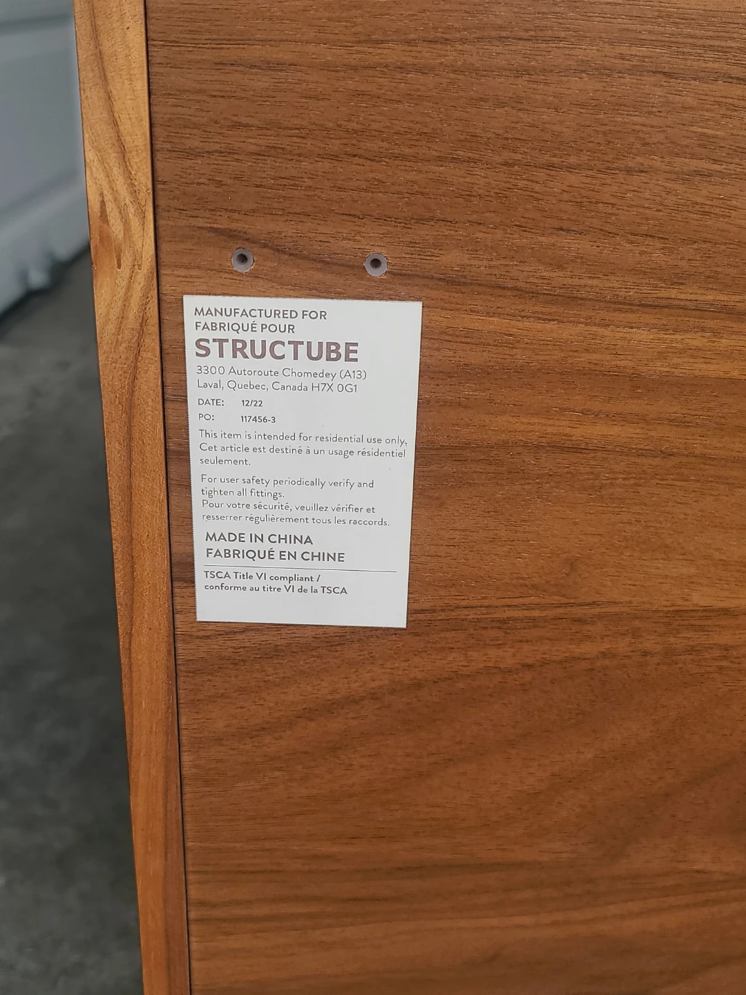 Structube Walnut & Marble Media Console - photo 5