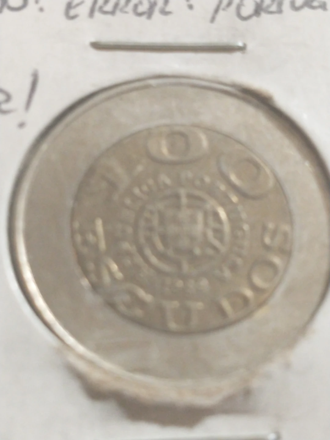 1999 Portugal 100 escudo bimetal error coin KM#722 'portugusa' - photo 2