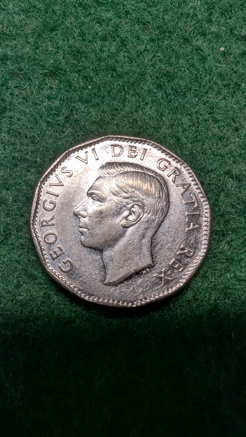 1952 Canada 5 Cents Silver Coin