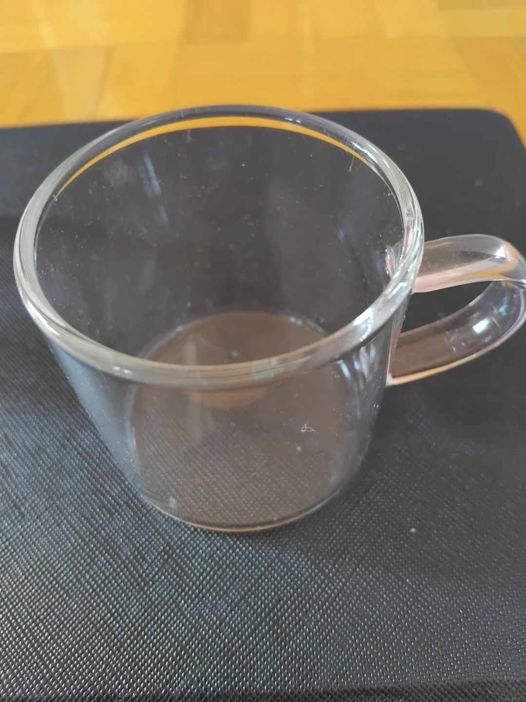 Clear Glass Cups with Coloured Handles - Set of 2 - photo 3