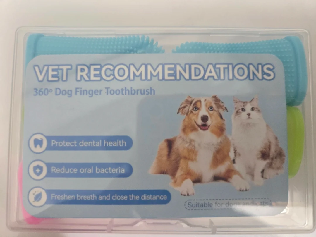VET RECOMMENDATIONS 360° Dog/Cat Finger Toothbrush Set
