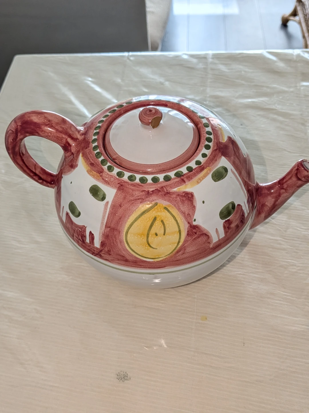 VIETRI Solimene Hand Painted Ceramic Teapot